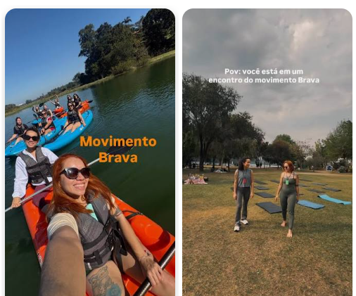 Encontros do Movimento Brava no caiaque e ao ar livre